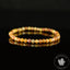 Bracelet fin Saphir Jaune A perles 4mm rondes facettées  - Richesse - Pouvoir - Santé