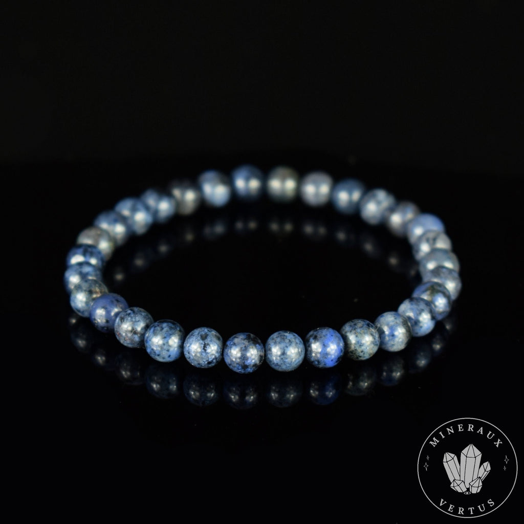 Bracelet Dumortiérite de Madagascar perles rondes 6mm AAA