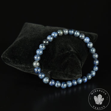 Bracelet Dumortiérite de Madagascar perles rondes 6mm AAA