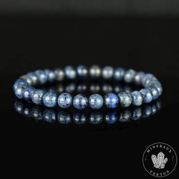 Bracelet Dumortiérite de Madagascar perles rondes 6mm AAA