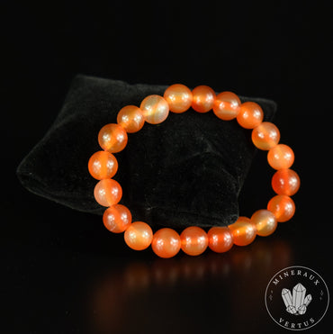 Bracelet Cornaline perles rondes 10mm AAA - Confiance - Réchauffement - Energisant