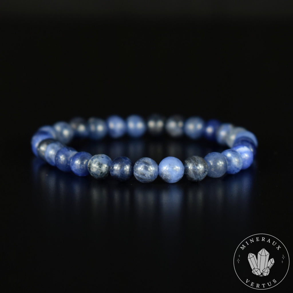Bracelet Sodalite perles rondes 6mm grade A - Méditation - Contact - Paix