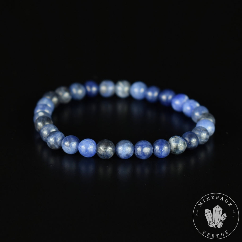 Bracelet Sodalite perles rondes 6mm grade A - Méditation - Contact - Paix