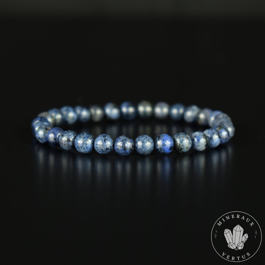 Bracelet Dumortiérite de Madagascar perles rondes 6mm AAA