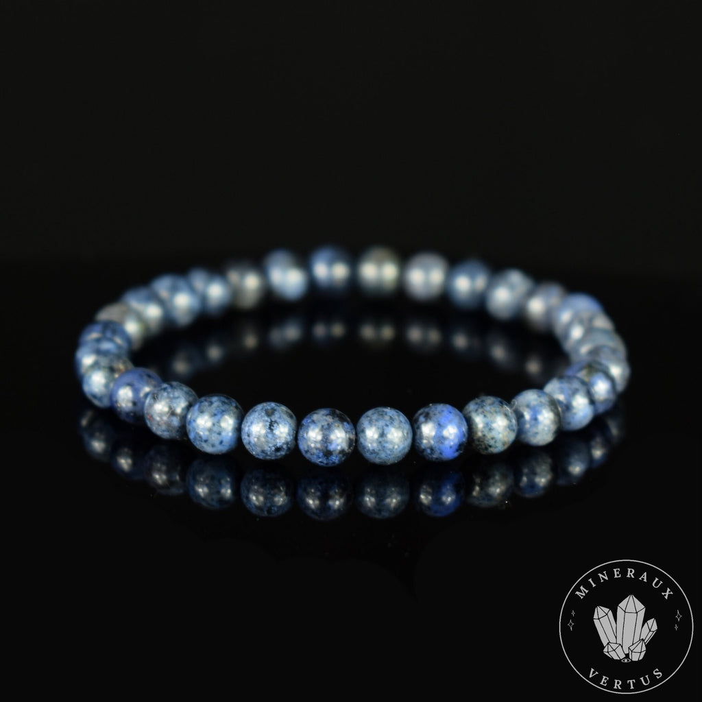 Bracelet Dumortiérite de Madagascar perles rondes 6mm AAA