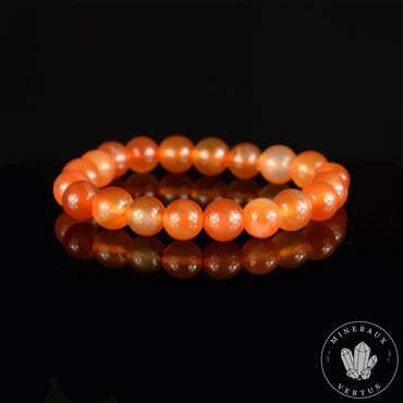 Bracelet Cornaline perles rondes 10mm AAA - Confiance - Réchauffement - Energisant