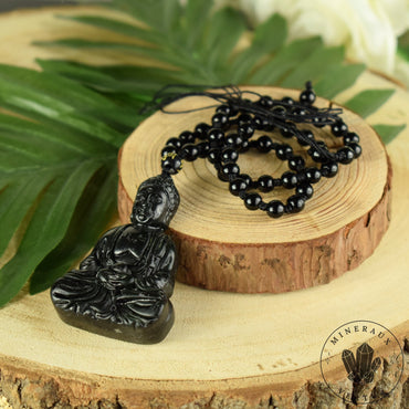 Amulette en Jade Bouddha de la méditation , Amulette de stabilité et de richesse avec certificat d'authenticité - Jade Nephrite