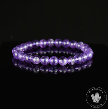 Bracelet Améthyste perles 8mm AA - Intégration - Calme spirituel - Guérison