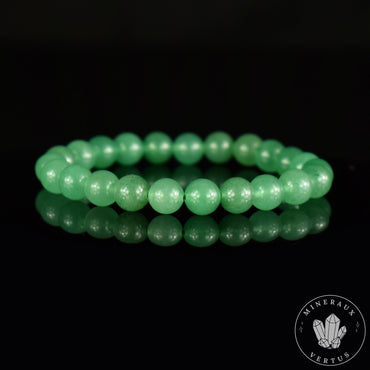 Bracelet Aventurine perles rondes 8mm AAA , vertus d'Equilibre Stabilité et Tranquillité