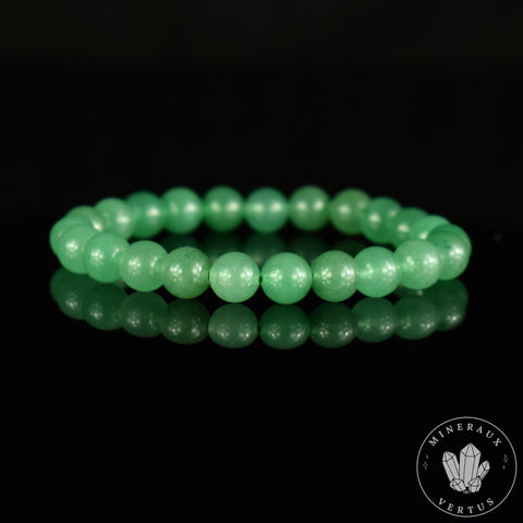 Bracelet Aventurine perles rondes 8mm AAA , vertus d'Equilibre Stabilité et Tranquillité