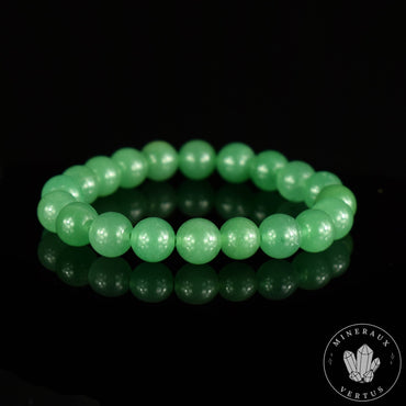 Bracelet Aventurine perles rondes 10mm AAA , vertus d'Equilibre Stabilité et Tranquillité