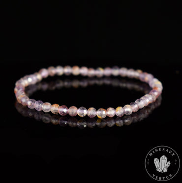 Bracelet Cacoxénite perles 4mm rondes facettées grade AAA