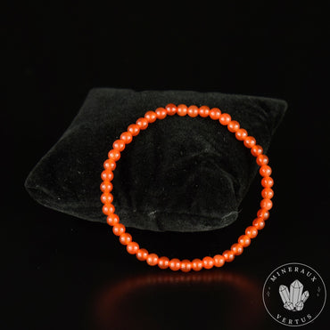 Bracelet Cornaline perles rondes 4mm grade AAA