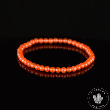 Bracelet Cornaline perles rondes 4mm grade AAA