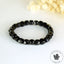 Bracelet Tourmaline noire perles 8mm cubes à facettes AAA - Ancrage - Protection - Réalignement