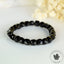 Bracelet Tourmaline noire perles 8mm cubes à facettes AAA - Ancrage - Protection - Réalignement