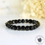 Bracelet Tourmaline noire perles 8mm cubes à facettes AAA - Ancrage - Protection - Réalignement