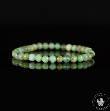 Bracelet Chrysoprase perles 5mm rondes - Sérénité - Harmonie - Calme