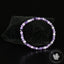 Bracelet Lépidolite Violette AA perles carrées facettées 4mm - Accomplissement - Sécurité - Instinct