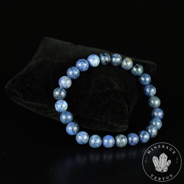 Bracelet Dumortiérite de Madagascar perles rondes 8mm AAA - Compréhension - Conciliation - Equilibre