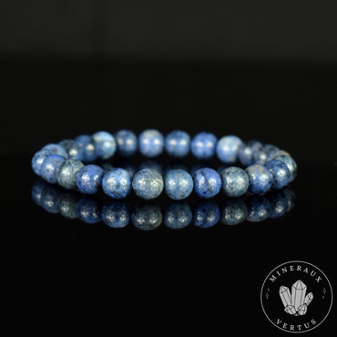 Bracelet Dumortiérite de Madagascar perles rondes 8mm AAA - Compréhension - Conciliation - Equilibre