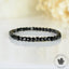 Bracelet fin Spinelle noir AAA perles naturelles 4mm carrées facettées  - Protection - Ancrage - Vigueur