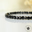 Bracelet fin Spinelle noir AAA perles naturelles 4mm carrées facettées  - Protection - Ancrage - Vigueur