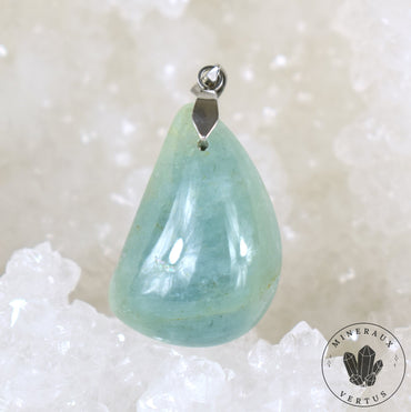 Aigue Marine 63 carats - pendentif cabochon unique en pierre naturelle #61