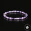 Bracelet Lépidolite Violette AA perles carrées facettées 4mm - Accomplissement - Sécurité - Instinct