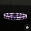 Bracelet Lépidolite Violette AA perles carrées facettées 4mm - Accomplissement - Sécurité - Instinct