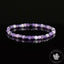 Bracelet Lépidolite Violette AA perles carrées facettées 4mm - Accomplissement - Sécurité - Instinct