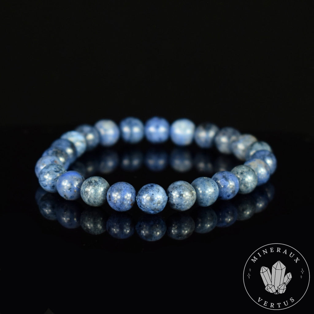 Bracelet Dumortiérite de Madagascar perles rondes 8mm AAA - Compréhension - Conciliation - Equilibre