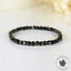 Bracelet fin Spinelle noir AAA perles naturelles 4mm carrées facettées  - Protection - Ancrage - Vigueur