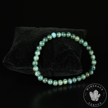 Bracelet Apatite Verte Bleue perles rondes 6mm - Structure - Développement - Soulagement