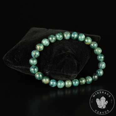 Bracelet Apatite Verte Bleue perles rondes 8mm - Structure - Développement - Soulagement