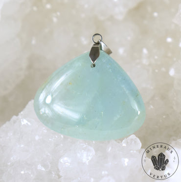Aigue Marine 70 carats - pendentif cabochon unique en pierre naturelle #60