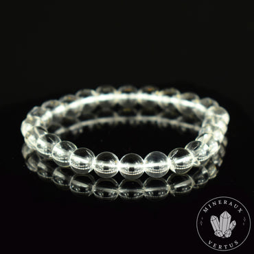 Bracelet Cristal de Roche perles 8mm grade AAA