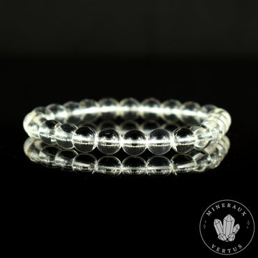 Bracelet Cristal de Roche perles 8mm grade AAA
