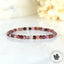 Bracelet fin Spinelle Multicolore AAA perles naturelles 4mm carrées facettées  - Protection - Ancrage - Vigueur