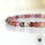 Bracelet fin Spinelle Multicolore AAA perles naturelles 4mm carrées facettées  - Protection - Ancrage - Vigueur