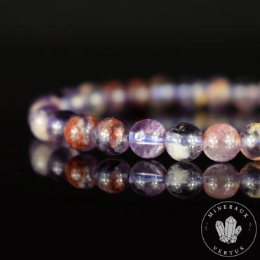 Bracelet Cacoxénite perles 6mm rondes grade AAA