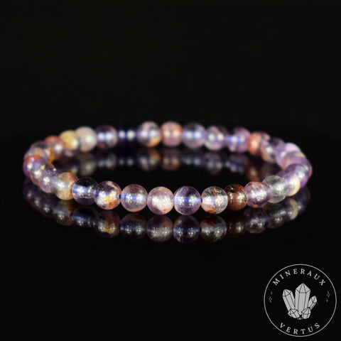 Bracelet Cacoxénite perles 6mm rondes grade AAA
